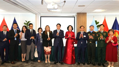 De president ontmoet functionarissen en personeel van representatieve instanties en vertegenwoordigers van de Vietnamese gemeenschap in de Verenigde Staten
