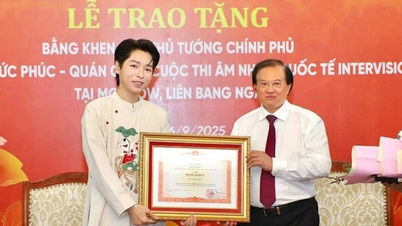 Şarkıcı Duc Phuc, Başbakan'dan takdir belgesi aldı