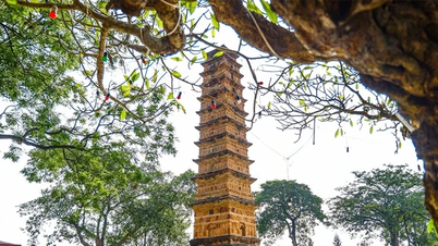Majestic ancient tower by Lo Giang river