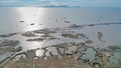 Flycam of the current status of the Can Gio coastal urban project after nearly half a year of construction