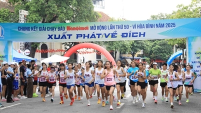 The running steps of professional athletes at the 50th Hanoi Moi Newspaper Open Run - For Peace