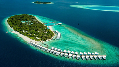 Maldives beautiful country most of the area is at sea level