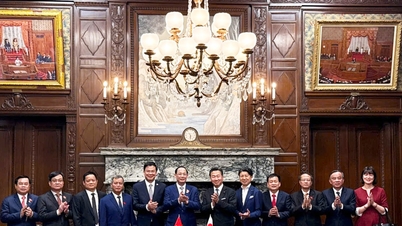 Vice Chairman of the National Assembly, Senior Lieutenant General Tran Quang Phuong met with the Speaker of the House of Representatives of Japan