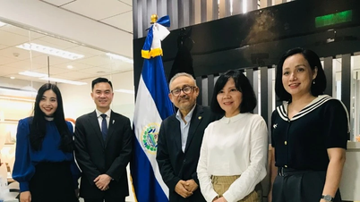 Symbol för förbindelsen mellan de två länderna Vietnam och El Salvador