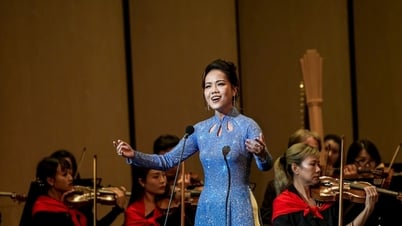 Meritorious Artist Pham Khanh Ngoc made a strong impression on the stage of 'What remains forever' 2025