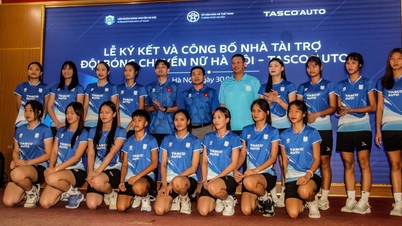 តារាវ័យក្មេងនៃក្រុមបាល់ទះនារីហាណូយទទួលបានស្លាប