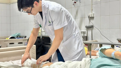 Emergency treatment for many trauma cases caused by storm Bualoi