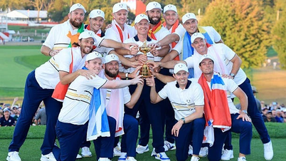 European team celebrates emotionally after dramatic victory at Ryder Cup 2025