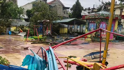 More than 100 educational facilities in Thanh Hoa were affected by the storm.