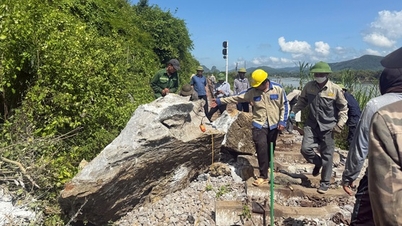 Rare incident paralyzes North-South train for more than 4 hours in Quang Tri