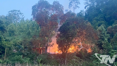থান মাই কমিউনে বাড়িতে আগুন, সমস্ত সম্পত্তি পুড়ে গেছে