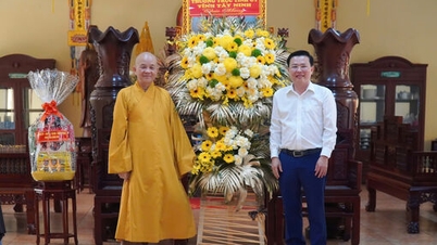 Nestleder i provinsiell partikomité, Nguyen Thanh Hai, besøkte og gratulerte Vu Lan-festivalen 2025.
