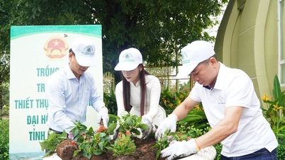Phường Bắc Gia Nghĩa trồng 200 cây và hoa chào mừng Đại hội Đảng bộ tỉnh