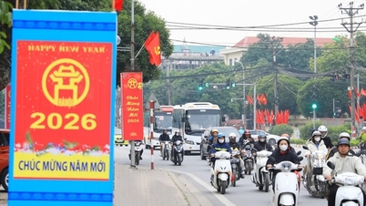 Hanoi, the capital city, is adorned with vibrant banners and posters welcoming the new year 2026.