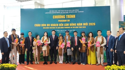 Der erste Flug des Jahres brachte 250 Touristen nach Da Lat.