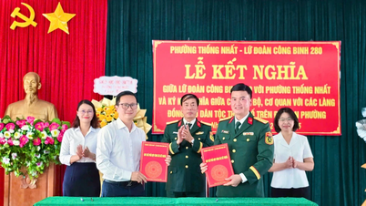 El barrio de Thong Nhat ha establecido una relación fraternal con la 280ª Brigada de Ingeniería.