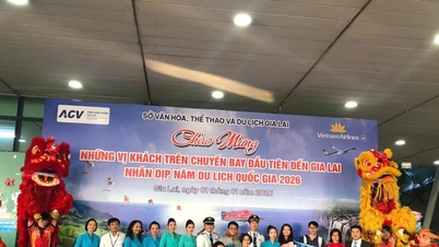 Gia Lai: Menyambut pelawat pertama tahun ini, menandakan permulaan Tahun Pelancongan Negara 2026.