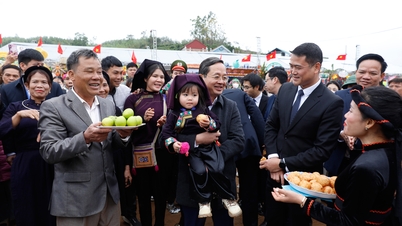 Pengerusi Jawatankuasa Rakyat wilayah Bac Ninh, Pham Hoang Son, menghadiri Festival Kebudayaan dan Sukan Kumpulan Etnik yang pertama di komune Dai Son.