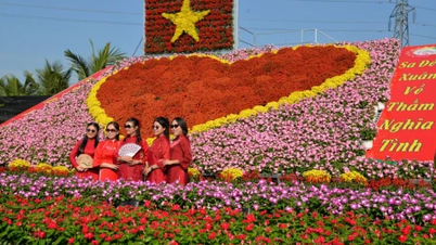 Du khách tham quan Làng hoa Sa Đéc