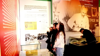 Yeni yılın ilk günlerinde birçok turist Hai Phong Müzesi'ni ziyaret ediyor.