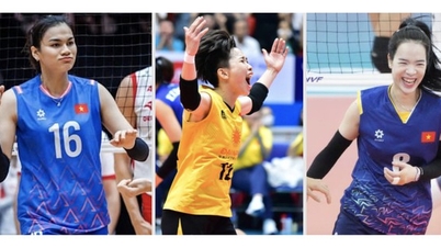 Hanoi Tasco Auto calienta la cancha de voleibol.