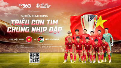 ក្រុមហ៊ុន Viettel Khanh Hoa កំពុងសហការគ្នារៀបចំកន្លែងមើលរួមគ្នាសម្រាប់ការប្រកួតបាល់ទាត់ U23 វៀតណាម និង U23 ហ្ស៊កដានី នៅទីលាន April 2nd Square។