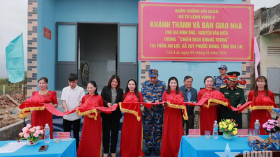 Wilayah Tentera Laut 3 telah merasmikan dan menyerahkan rumah ke-4 bagi membantu orang ramai mengatasi akibat banjir di Gia Lai.