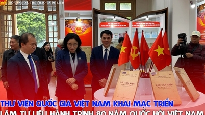 The National Library of Vietnam inaugurates an exhibition of documents chronicling the 80-year journey of the Vietnamese National Assembly.