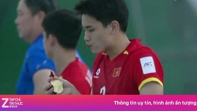 Der Moment, als Dinh Bac einen Apfel aß, ging viral.