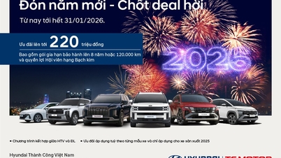 ក្រុមហ៊ុន Hyundai Thanh Cong បើកដំណើរការកម្មវិធីផ្សព្វផ្សាយ "ស្វាគមន៍ឆ្នាំថ្មី - ទទួលបានការផ្តល់ជូនដ៏អស្ចារ្យ"។