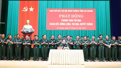 Pengawal Sempadan wilayah An Giang sedang mengambil bahagian dalam kempen emulasi "Perpaduan, solidariti, persaingan, dan kemenangan muktamad".