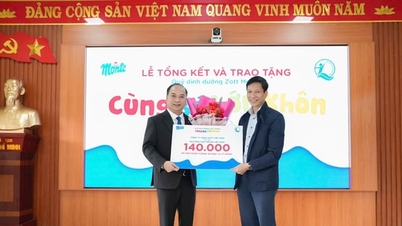 Mendermakan 140,000 balang produk Zott Monte kepada kanak-kanak di wilayah Lai Chau.