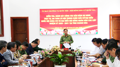 អនុគណៈកម្មាធិការធានាសន្តិសុខ សណ្តាប់ធ្នាប់ និងសុវត្ថិភាពសង្គម បានធ្វើការជាមួយគណៈកម្មាធិការរៀបចំការបោះឆ្នោតខេត្ត Khanh Hoa។