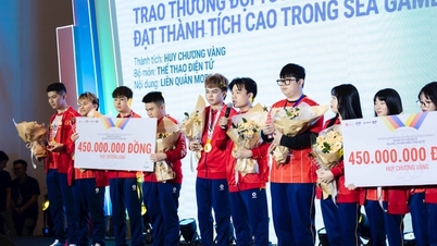ពានរង្វាន់សរុបជាង ១ ពាន់លានដុងត្រូវបានផ្តល់ជូនក្រុមកីឡាអេឡិចត្រូនិកវៀតណាមសម្រាប់សមិទ្ធផលលេចធ្លោរបស់ពួកគេនៅក្នុងព្រឹត្តិការណ៍ស៊ីហ្គេមលើកទី ៣៣។
