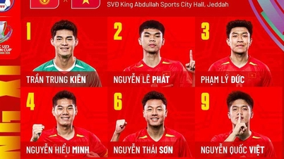 Vietnam U23 changes personnel for the match against Kyrgyzstan: Quoc Viet surprisingly starts in place of Dinh Bac, the lineup remains very strong.