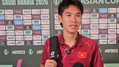 Le Van Thuan zeigte sich nach dem Sieg gegen die U23-Nationalmannschaft Kirgisistans sehr liebenswert: „Ich dachte, ich hätte ein Tor geschossen, aber es stellte sich heraus…“