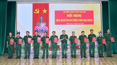 Presentatie van het besluit betreffende de overplaatsing en benoeming van de commandant van het militair commando op gemeentelijk niveau.