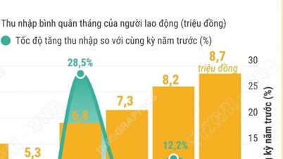 IV kw. 2025 r.: Średni miesięczny dochód pracowników przekracza 8 mln VND.