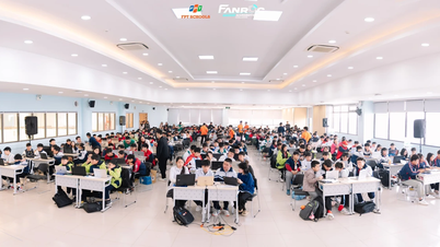 Un gran número de estudiantes de secundaria participaron en el Desafío de IA y Robótica de las Escuelas FPT.