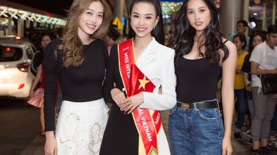 Tieu Vy a Phuong Nga se loučí s finalistkou Thuy An, která míří do Egypta na soutěž „Miss Intercontinental“.