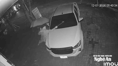 Nghe An صوبے کے Truong Vinh وارڈ میں صبح سویرے لوگوں نے ڈھٹائی سے کاروں کی توڑ پھوڑ کی۔