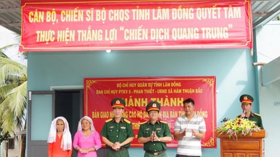 Duas casas da "Campanha Quang Trung" foram entregues em Ham Thuan Bac.