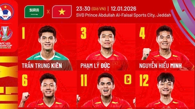 Vietnam U23 ändert die Hälfte seiner Aufstellung gegen Saudi-Arabien: Trainer Kim sorgt für eine Überraschung, Le Viktor steht in der Startelf.