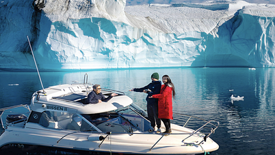 Los vietnamitas están asombrados por el iceberg de Groenlandia.