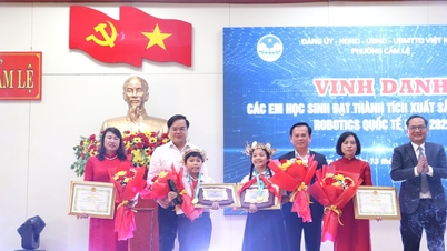 Phường Cẩm Lệ vinh danh học sinh đoạt Huy chương vàng giải Robotics thế giới