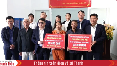 Komune Thieu Trung menyediakan bantuan kewangan untuk pembinaan rumah kepada isi rumah yang kurang bernasib baik.