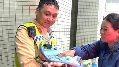 Polisi lalu lintas dengan sigap membantu seorang wanita hamil melahirkan dengan selamat.