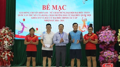 Muong Leo organise un tournoi de volley-ball récréatif pour célébrer le 14e Congrès national du Parti communiste vietnamien.