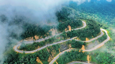 Perdido em meio às nuvens no topo da montanha Hon Ba - 'o Da Lat da cidade litorânea'