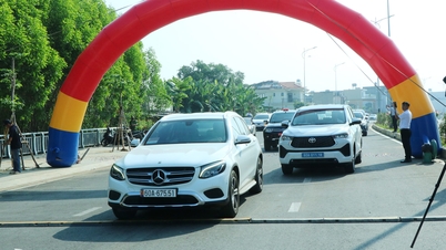 Technical traffic opening on the Dong Nai riverside road.